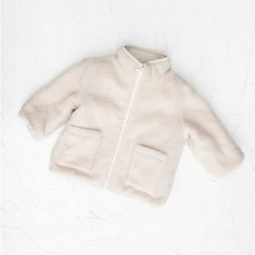 Beige Teddy Reversible Jacket