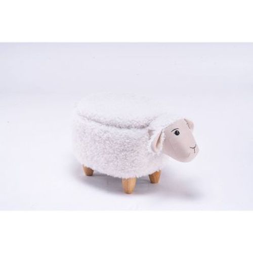 Shiloh The Sheep Storage Ottoman Off-white - Home 2 Office: Kids' Room Furniture, Padded Lift-top