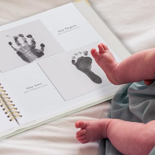 Keepsake Baby Memory Book for Boys and Girls – Timeless First 5 Year Baby Book – Neutral Journal Scrapbook or Photo Album - Record a Milestone for Every Event from Birth to Age 5