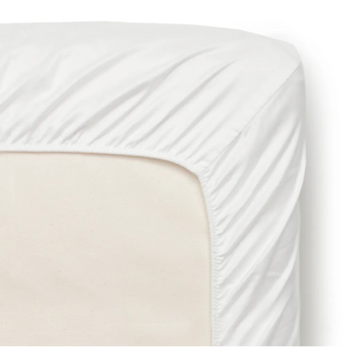 Organic Sateen Crib Sheets - White