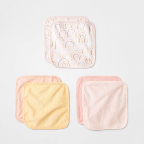 Baby 6pk Garden Washcloth - Cloud Island™, Color: Pink