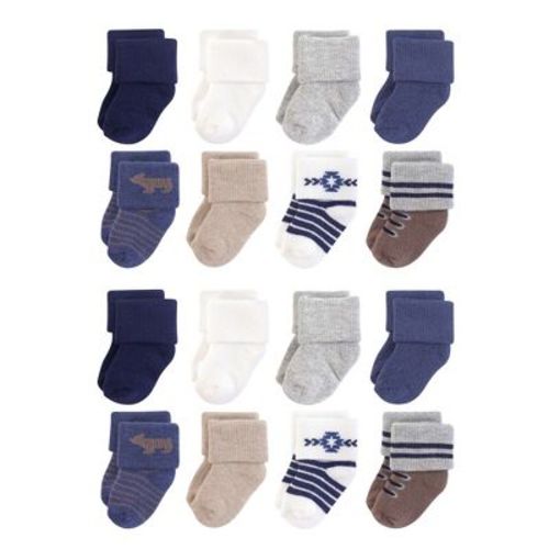 Hudson Baby Cotton Rich Baby Terry Socks 16-Pack