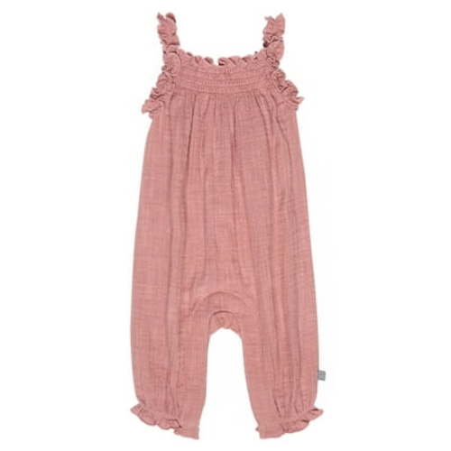 Modern Moments by Gerber Baby Girl Long Leg Romper With Smocking Detail, Sizes 0/3 Months - 24 Months