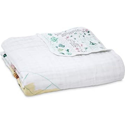 aden + anais 100% Cotton Muslin Baby Blanket Crib Bedding for Newborn Baby and Toddler, Nursery Blanket for Boys and Girls, Baby Registry and Shower Gift - Around The World
