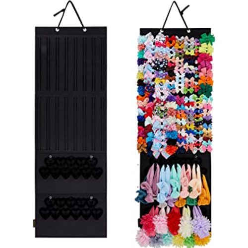 Amazon.com: HUHYNN Bow Holder for Girls Hair Bows with Heart-Shape Hangers, Baby Girls Headband Organizer, Wall Hanging Headband and Hair Bow Holder Organizer (Black) : Baby