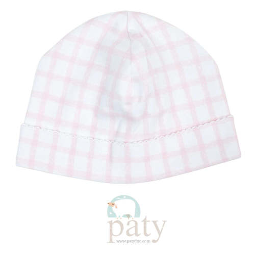 Pima Beanie | Pink Gingham