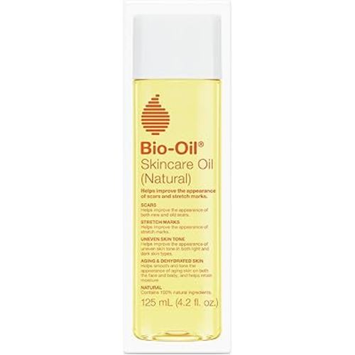 Bio-Oil Natural Skincare Oil, Serum for Scars and Stretch Marks, Face and Body Moisturizer for Dry Skin, Hair Oil, For All Skin Types, 4.2 Oz