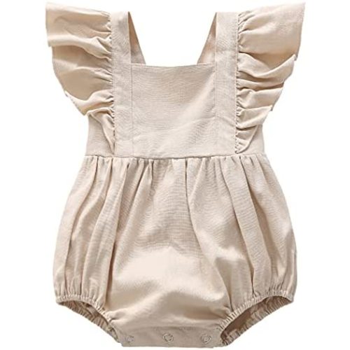 Colorful Childhood Newborn Baby Rompers Toddler Girls Denim Jumpsuits Infant Ruffles Bodysuits Folds Outfits Jean Romper