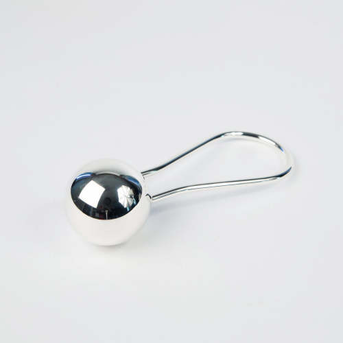 Silver Baby Rattle - Single Sphere | Canoe