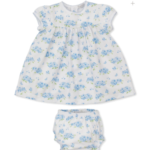 Heavenly Hydrangeas Blue Woven Dress Set