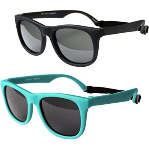 Vintage 2 Pack- Infant, Baby's First Sunglasses for Ages 0-1 Year