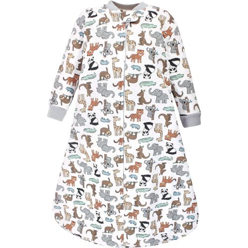 Hudson Baby Unisex Baby Premium Quilted Long Sleeve Sleeping Bag and Wearable Blanket