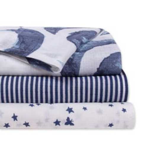 Hello Moon! Organic Cotton Woven Muslin Baby Swaddle Blankets 3 Pack| Burt's Bees Baby®