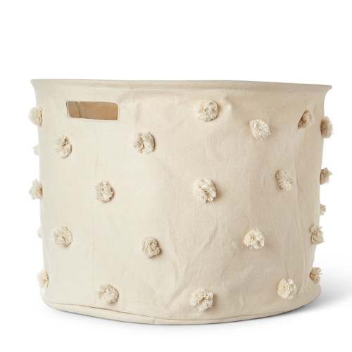 Pom Pom Basket - Drum Size (in Natural)