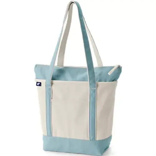 Medium 5 Pocket Open Top Canvas Tote Bag | Lands' End