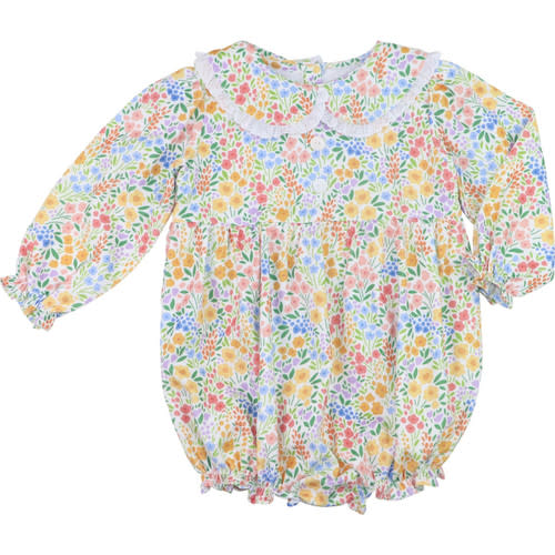 Multi-Colored Floral Corduroy Eyelet Bubble - Cecil and Lou - Size 18M