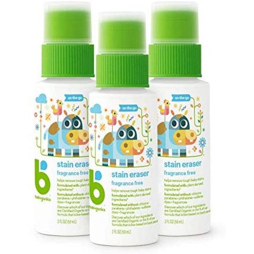 Babyganics Stain Eraser Marker, On-The-Go, Packaging May Vary, 2 Fl Oz (Pack of 3)