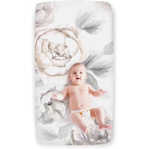 Lambs & Ivy Signature Watercolor Floral Organic Cotton Fitted Crib Sheet