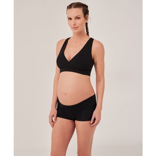 PACT Women's Black Maternity Nursing Bralette S