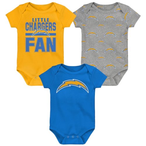 Newborn Los Angeles Chargers Outerstuff Little Tike 3-Piece Bodysuit Set