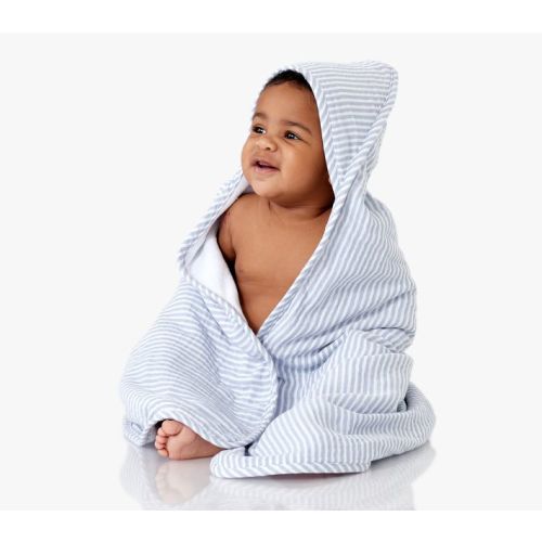 Oxford Stripe Baby Hooded Towel