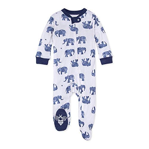 Burt's Bees Baby Boys' Sleep and Play Pjs, 100% Organic Cotton One-piece Zip Front Romper Jumpsuit Pajamas