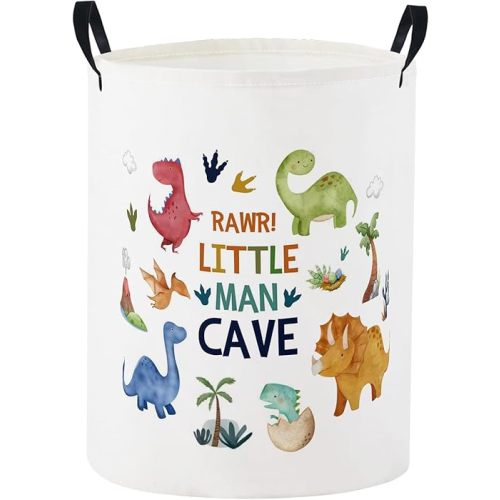 Baby Laundry Basket Baby Nursery Hamper Kids Laundry Basket Toy Storage Bin for Boys Room Decor Gift Baskets for Bedroom Bathroom(Dinosaur)