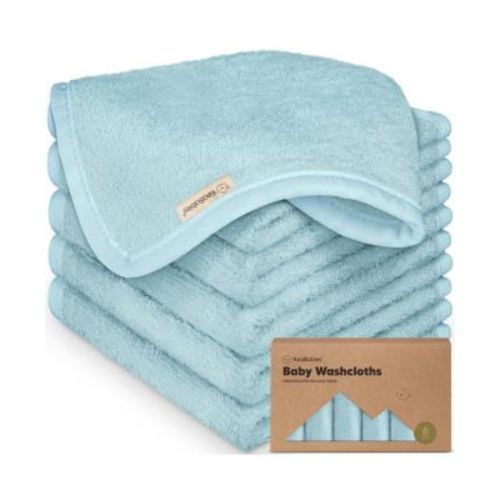 6pk Deluxe Baby Washcloths, Organic and Soft Baby Wash Cloth, Baby Bath Towel, Face Cloths
