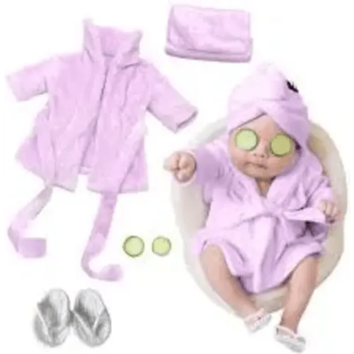 5PCS Newborn Photography Props Baby Girl Bathrobes Bath Towel Outfit With Slippers Cucumber Photo Props For Infant Boys Girls Baby Shower Easter Gift Things For Girls/Boys I discovered amazing products on SHEIN.com, come check them out! http://api-shein.s