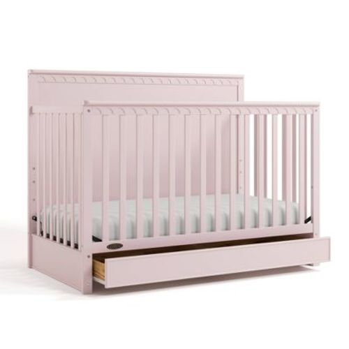 Graco Sasha 5-in-1 Convertible Crib with Drawer - Blush