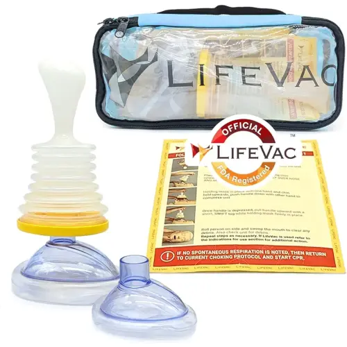 LifeVac Blue Travel Kit - Portable Suction Rescue Device, First Aid Kit for Kids and Adults, Portable Airway Suction Device for Children and Adults