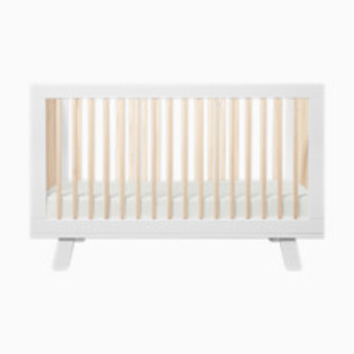 babyletto Hudson 3-in-1 Convertible Crib with Toddler Bed Conversion Kit - White/Washed Natural