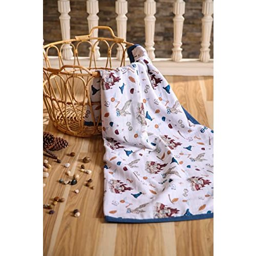 Muslin Baby Blankets – Baby Blanket for Girls and Boys – Baby Girl Swaddle and Blanket – Organic Muslin Blankets Unisex – Large Size Warm Muslin Blankets – 47x47 Inch (Navy Blue) –%100 Cotton