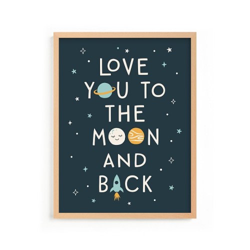 Minted® Moon and Back Wall Art by Annie Holmquist
