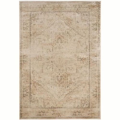 Vintage VTG114 Power Loomed Area Rug - Safavieh, Color: Stone, Size: 6'7"x9'2"
