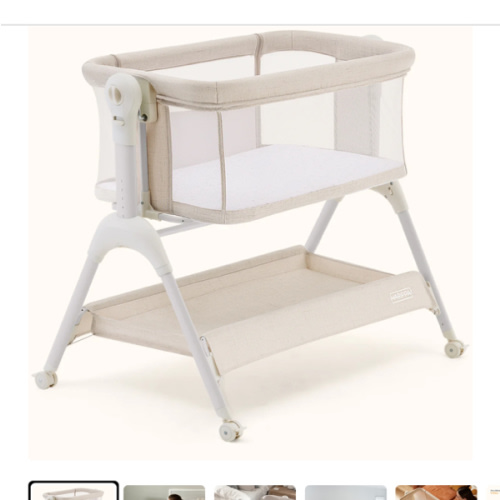 HARPPA Cuddly Sway | 3-in-1 Rocking Baby Bassinet & Bedside Sleeper with Anti-Reflux Mattress for Newborns | Attaches to Bed, Adjustable Height, Tool-Free Setup, Portable Wheels, CPSC Certified, Gentle Rocking Motion | Ideal for Infants, Safe Co-Sleeping