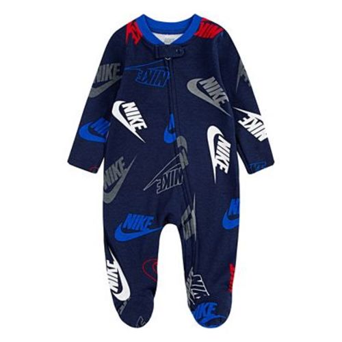 Newborn Baby Nike Logo Full-Zip Footed One Piece Coverall