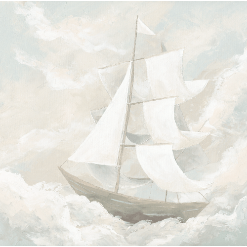Adventure Awaits: Sailboat - Paper and Canvas Prints from Casey's Baby & Children Collection — Casey Langteau Art Gallery