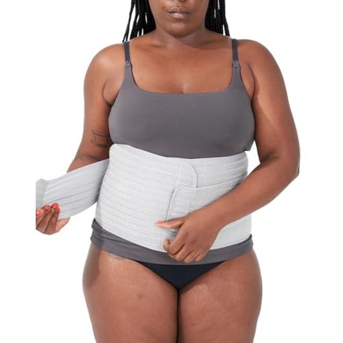 Bodily Belly Band, Essential Postpartum & C-Section Abdominal Support, Adjustable, Compression Wrap Post Pregnancy, Relief for Back & Belly, One Size