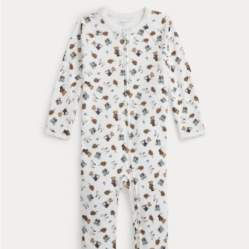 Polo Bear Cotton Footed Coverall