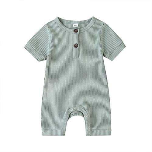 Cecobora Infant Newborn Baby Boys Girls Cotton Linen Romper Summer Jumpsuit Sleeveless Overalls Clothing Set