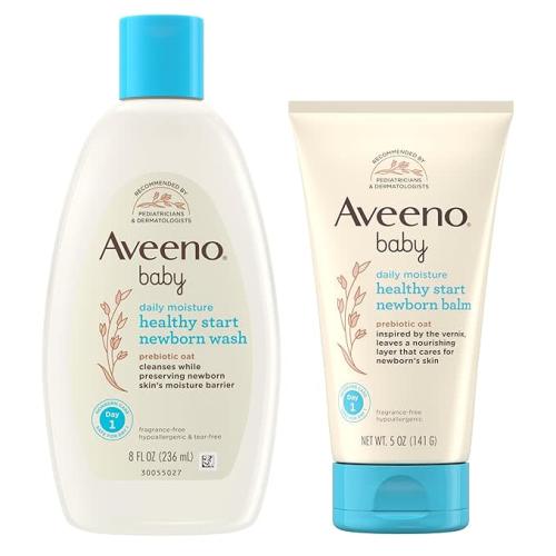 Aveeno Bundle of Baby Healthy Start Newborn Wash & Newborn Balm