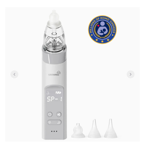 GROWNSY Adjustable Suction Nasal Aspirator with 3 Soft Tips