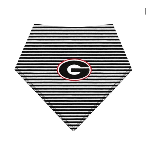 INFANT GEORGIA striped Bandana Bib - Black – The Red Zone- Athens, GA