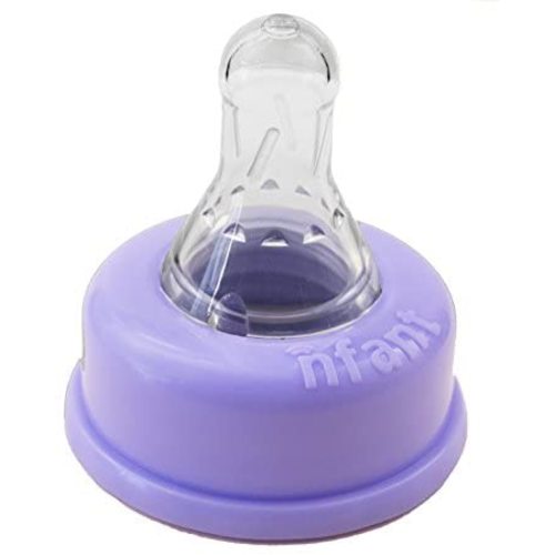 nfant | Slow Flow Nipple, Purple (6ml/min), 4-Pack