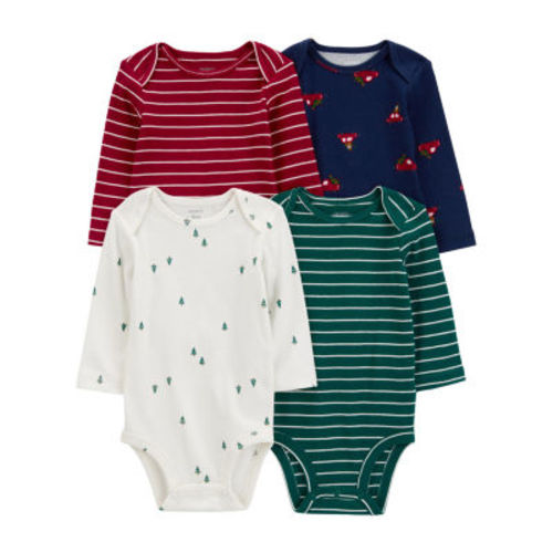 Carter's Baby Boys 4-pc. Crew Neck Long Sleeve Bodysuit