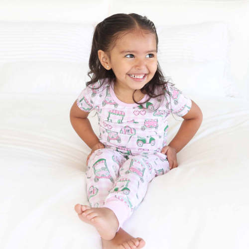Birdie Babes Two Piece Pajama Set | Pink