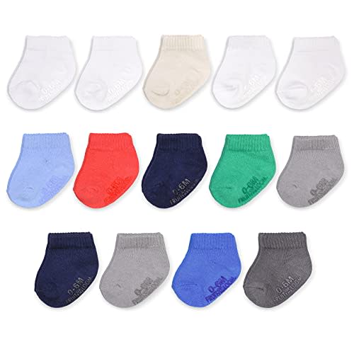 Fruit of the Loom Baby 14-Pack Grow & Fit Flex Zones Cotton Stretch Socks - Unisex, Girls, Boys