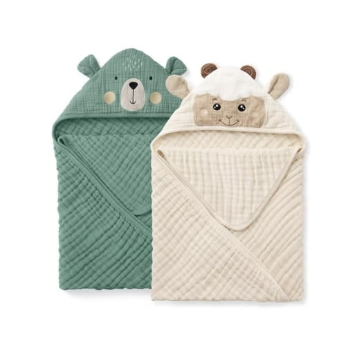 Amazon.com: For Every Baby's Better Life: Muslin Hooded Baby Towel
