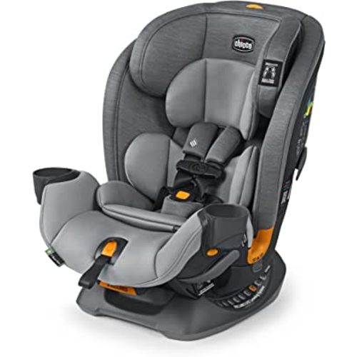 Chicco OneFit™ ClearTex® Slim All-in-One Car Seat, Rear-Facing Seat for Infants 5-40 lbs., Forward-Facing Car Seat 25-65 lbs., Booster 40-100 lbs., Convertible Car Seat | Drift/Grey